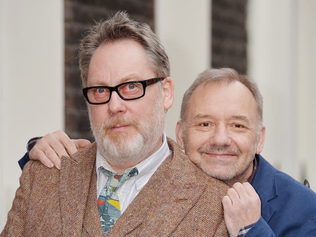 Vic Reeves (left) and Bob Mortimer (right) were threatened at gunpoint back in the early 1990s
