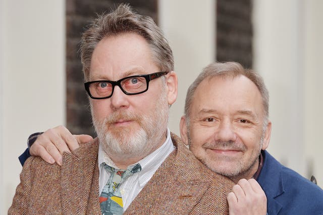 Vic Reeves (left) and Bob Mortimer (right) were threatened at gunpoint back in the early 1990s