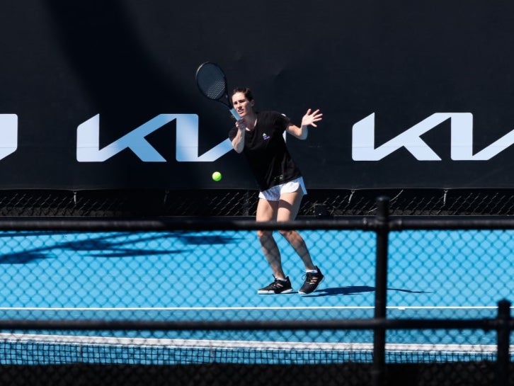 Konta was one of those allowed to train during quarantine