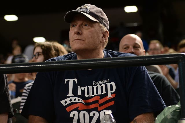 <p>Curt Schilling watches an MLB game on August 3, 2018 in Phoenix, Arizona. </p>