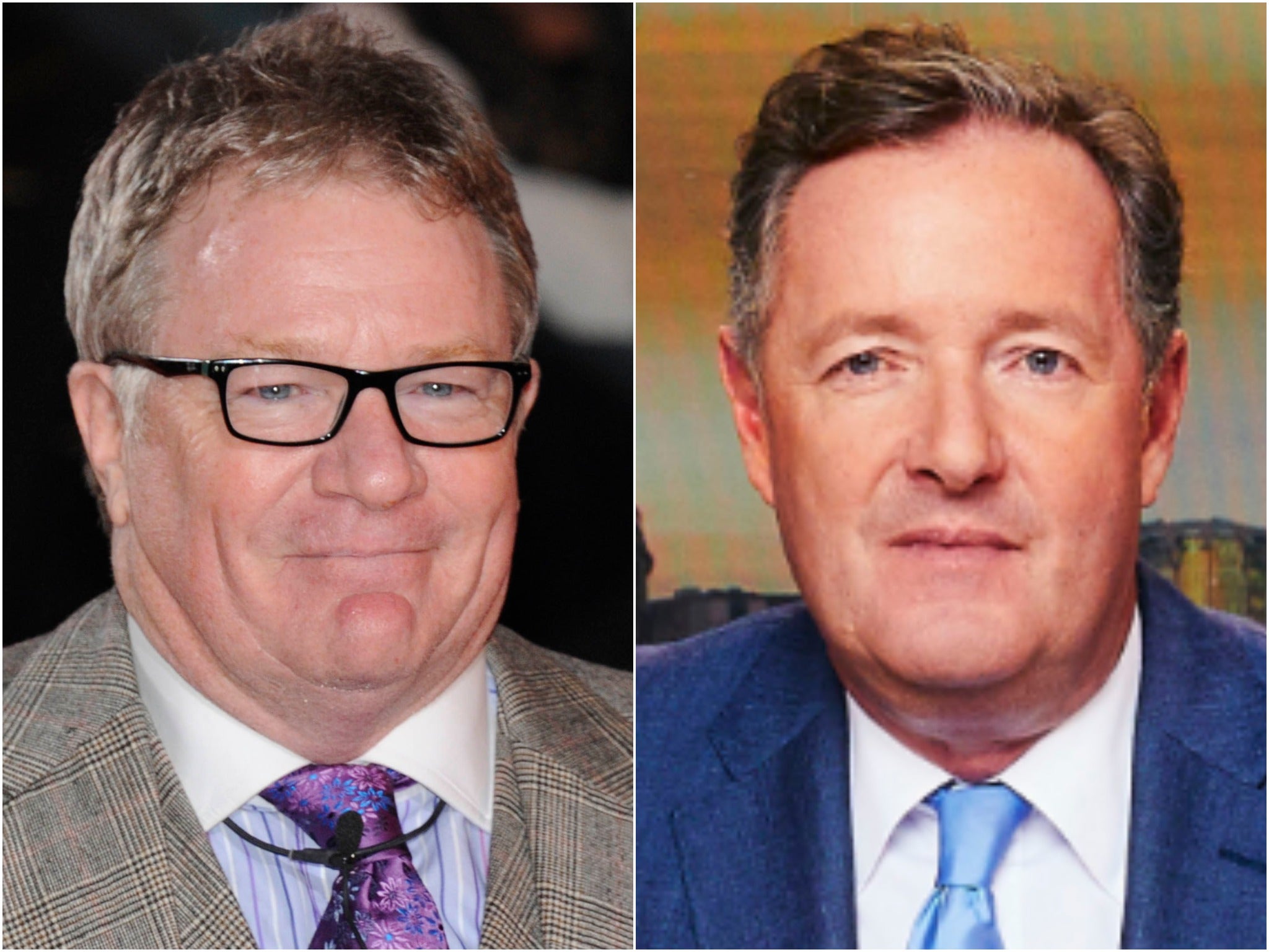 Jim Davidson (left) and Piers Morgan (right)