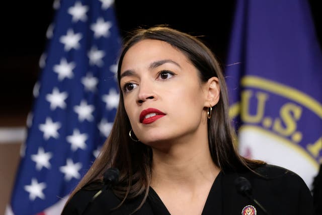 <p>AOC says the real crisis on the border is imperialism</p>