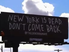 Scathing billboards mock those who left New York City amid pandemic