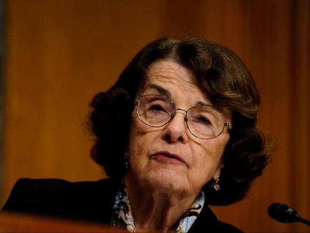 <p>Sen Dianne Feinstein during the confirmation hearing for Nominee for Director of National Intelligence Avril Haines.&nbsp;</p>