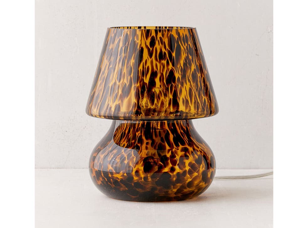 Urban Outfitters S Mushroom Lamp Dupe, Tortoise Glass Table Lamp