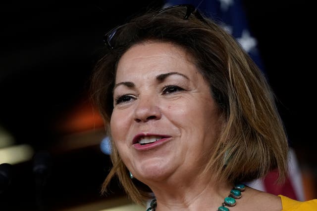 California House Democrat Linda Sanchez speaks during a news conference on 29 July, 2020.