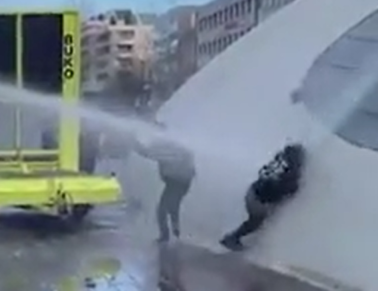 Woman left with fractured skull after being blasted with water cannon during Dutch lockdown riots