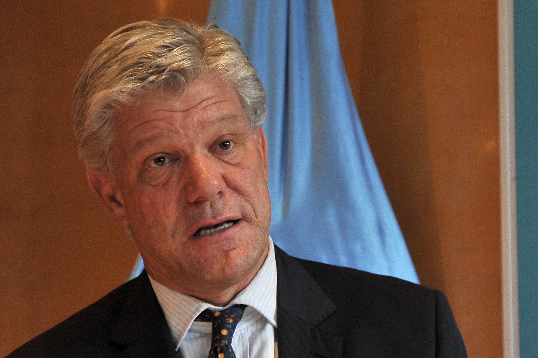 Fabrizio Hochschild speaks to AFP in Bogota on February 24, 2016. The newly named UN envoy on technology has been placed on administrative leave over allegations of sexual harassment that have been made against him.