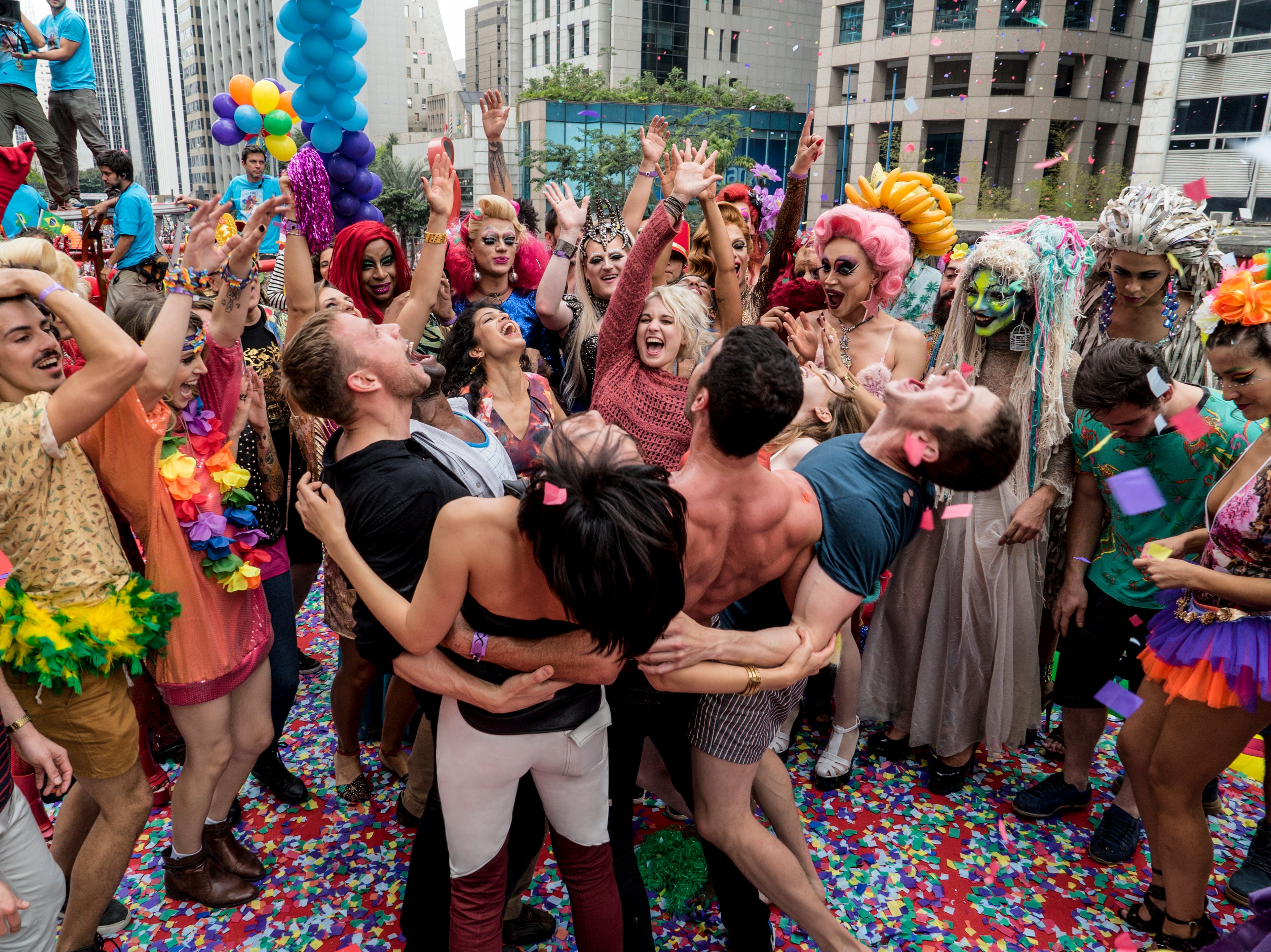 One of Sense8’s second-season episodes features a sequence at a Pride festival in Sao Paulo