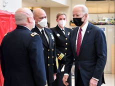 Biden visits Walter Reed hospital, thanks staff for caring for Beau