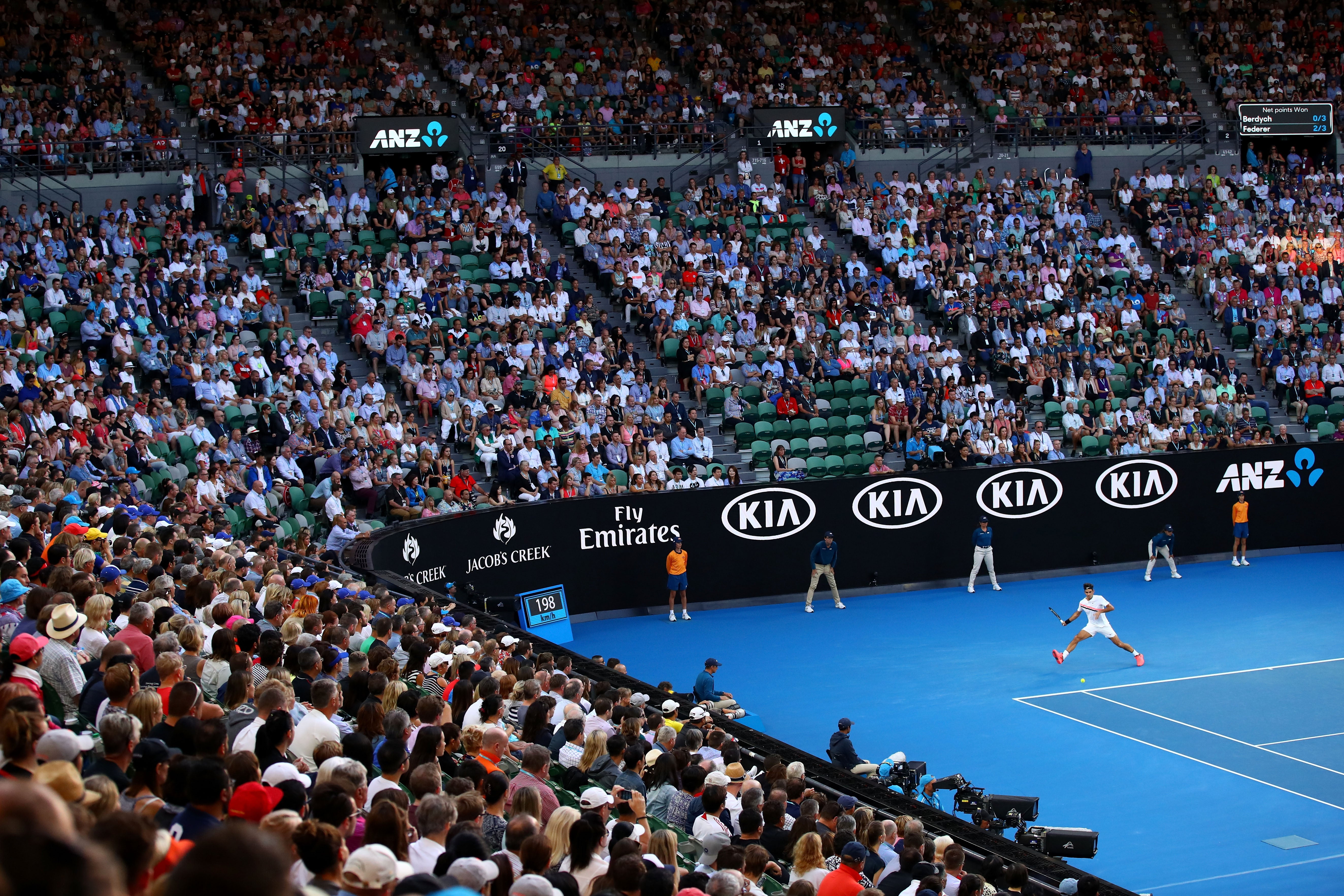 Fans in the Australian Open’s Rod Laver Arena