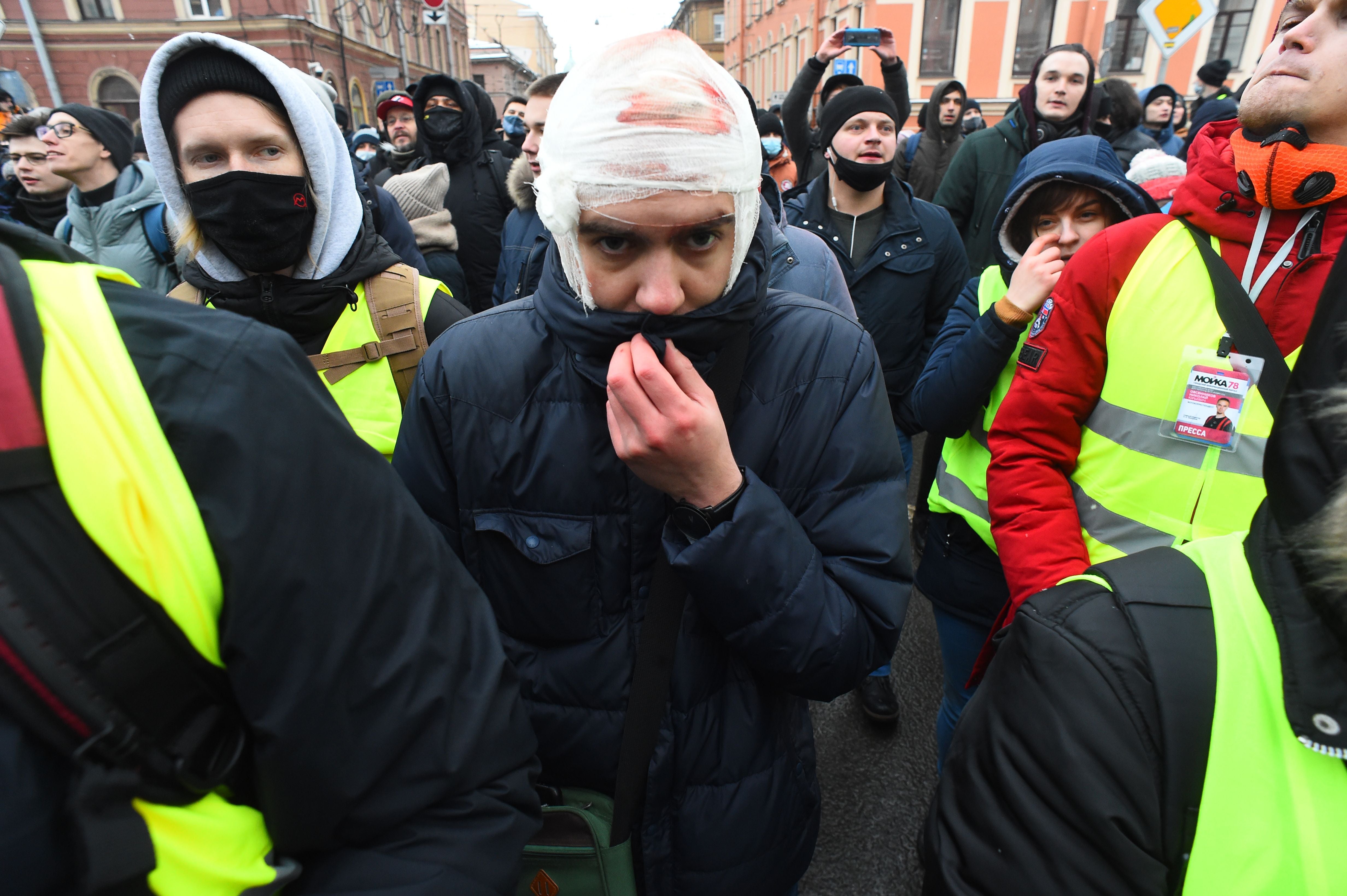 Lockdown, canine and truncheons: The Kremlin’s heavy-handed response to Navalny protestors