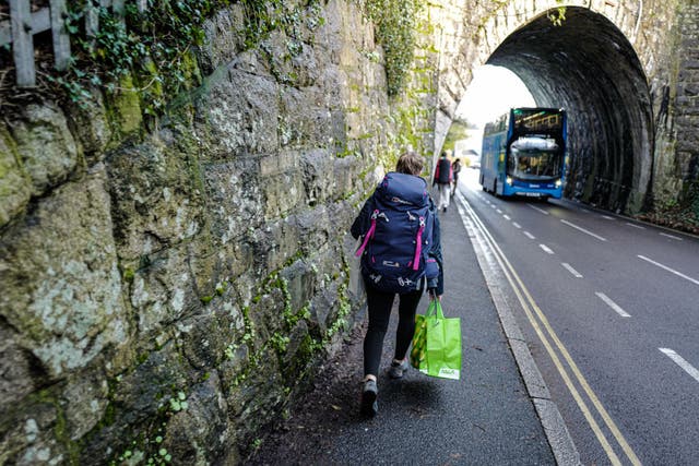 <p>A first year student at Falmouth University returning home to Suffolk from the Falmouth University Penryn campus in December</p>