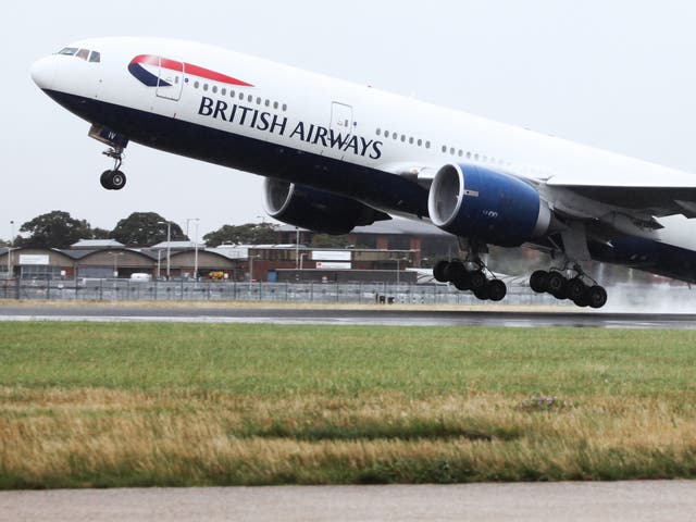 Fast track: British Airways Boeing 777 taking off at Heathrow,