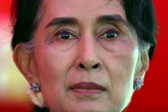 <p>Aung San Suu Kyi won a landslide election as leader of the National League for Democracy Party</p>
