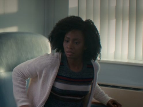 Monica Rambeaux (Teyonah Parris) returns from the blip to the sound of screaming
