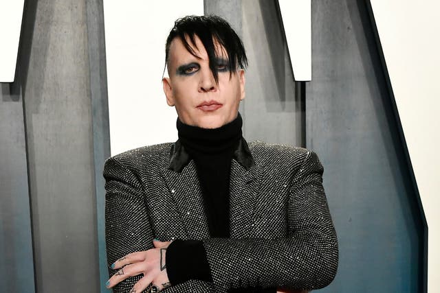 <p>File: Marilyn Manson has been accused of rape and ‘further degrading acts’ of exploitation and abuse by the woman </p>