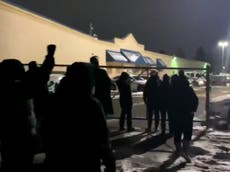 Protesters march on police barricades after girl, 9, is pepper-sprayed