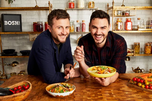 <p>The vegan Ant and Dec: Ian Theasby and Henry Firth of Bosh!</p>