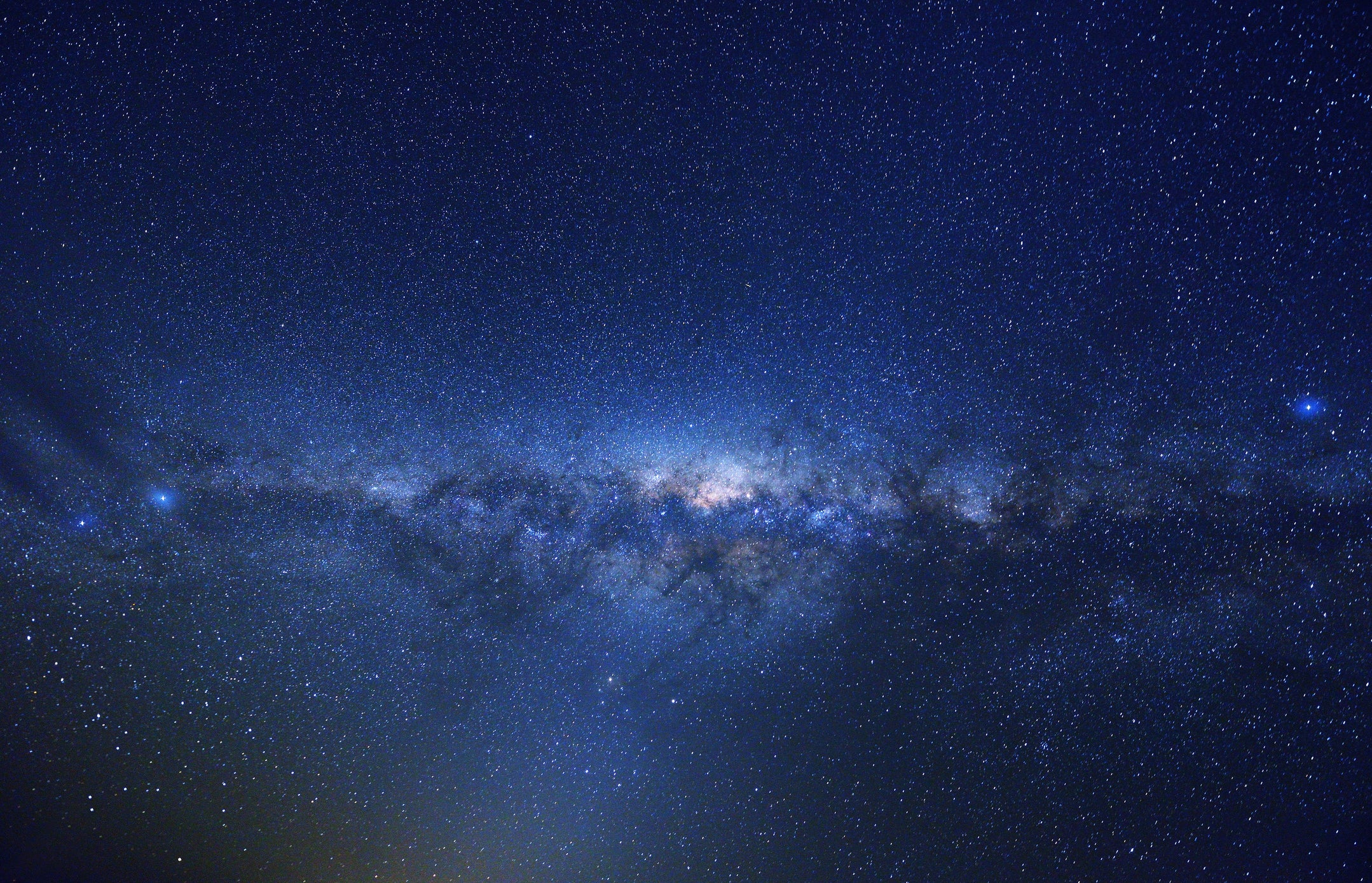 Milky Way in the midnight sky, seen from the southern hemisphere