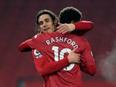 Manchester United team news: Edinson Cavani available vs Everton but Eric Bailly injury doubt