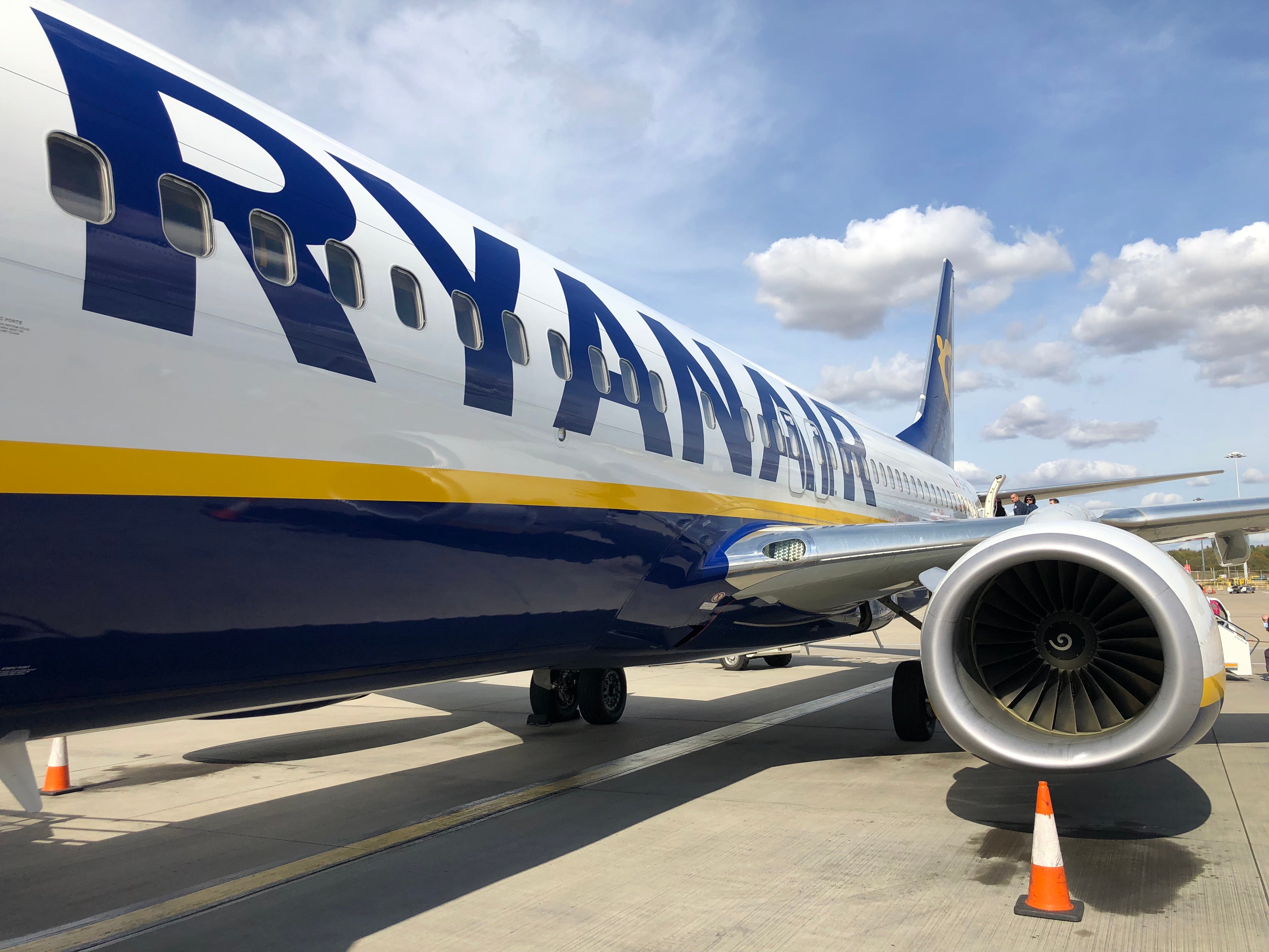 A passenger became violent onboard a Ryanair flight