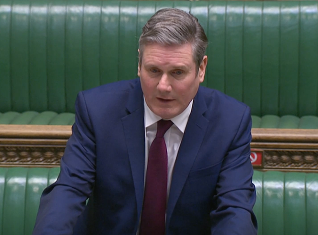 <p>Keir Starmer at Prime Minister’s Questions, hoping to be asked his views on the Queen</p>