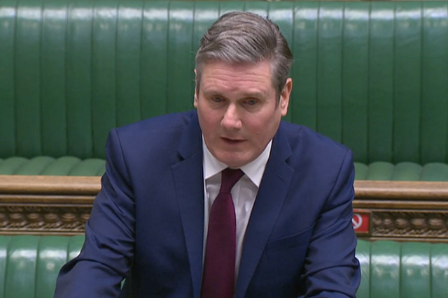 <p>Keir Starmer at Prime Minister’s Questions, hoping to be asked his views on the Queen</p>
