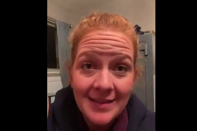 <p>Video showing alleged Capitol rioter, Jenny Louise Cudd</p>