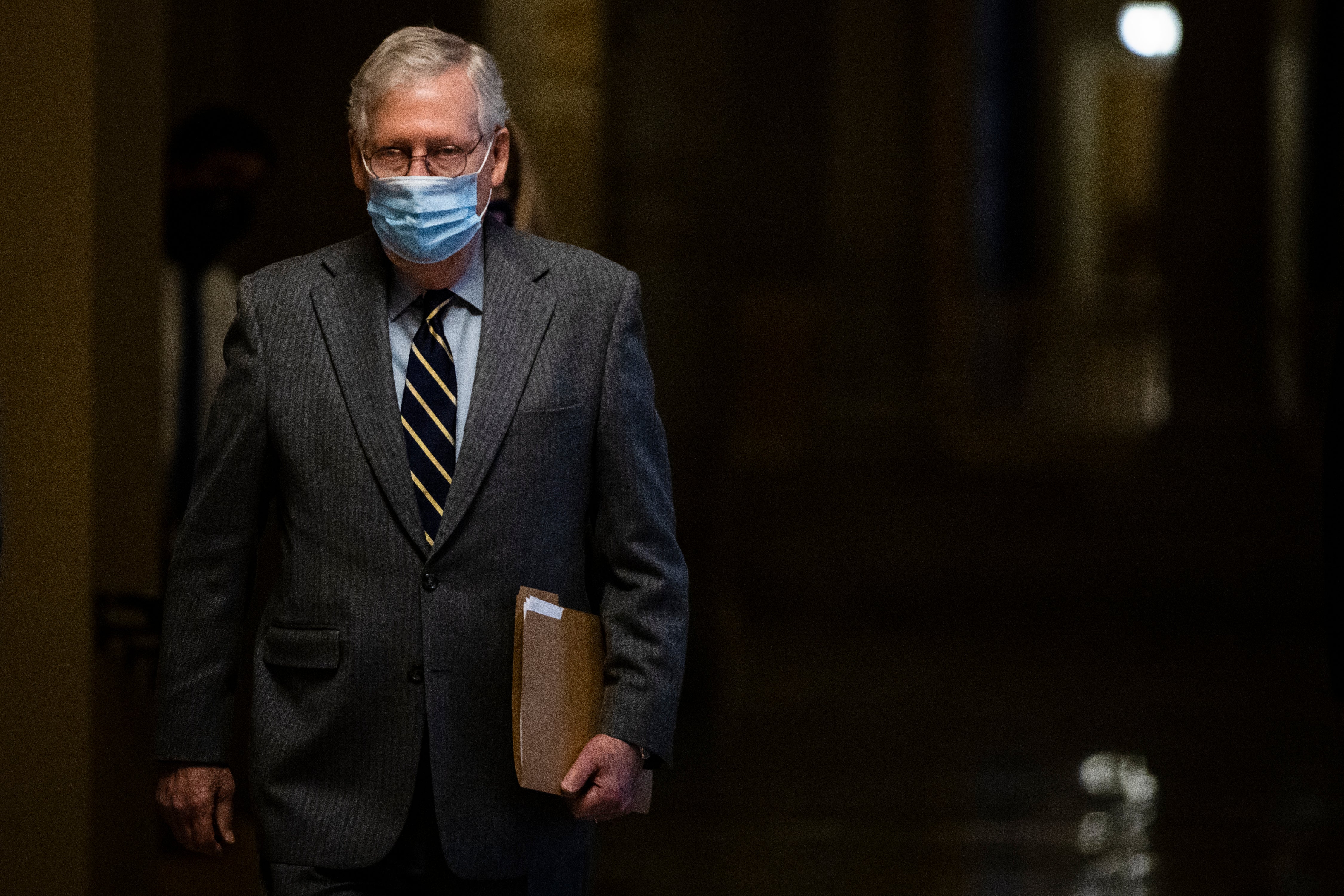 Senate Minority Leader Mitch McConnell has not said how he will vote at Donald Trump’s impeachment trial.