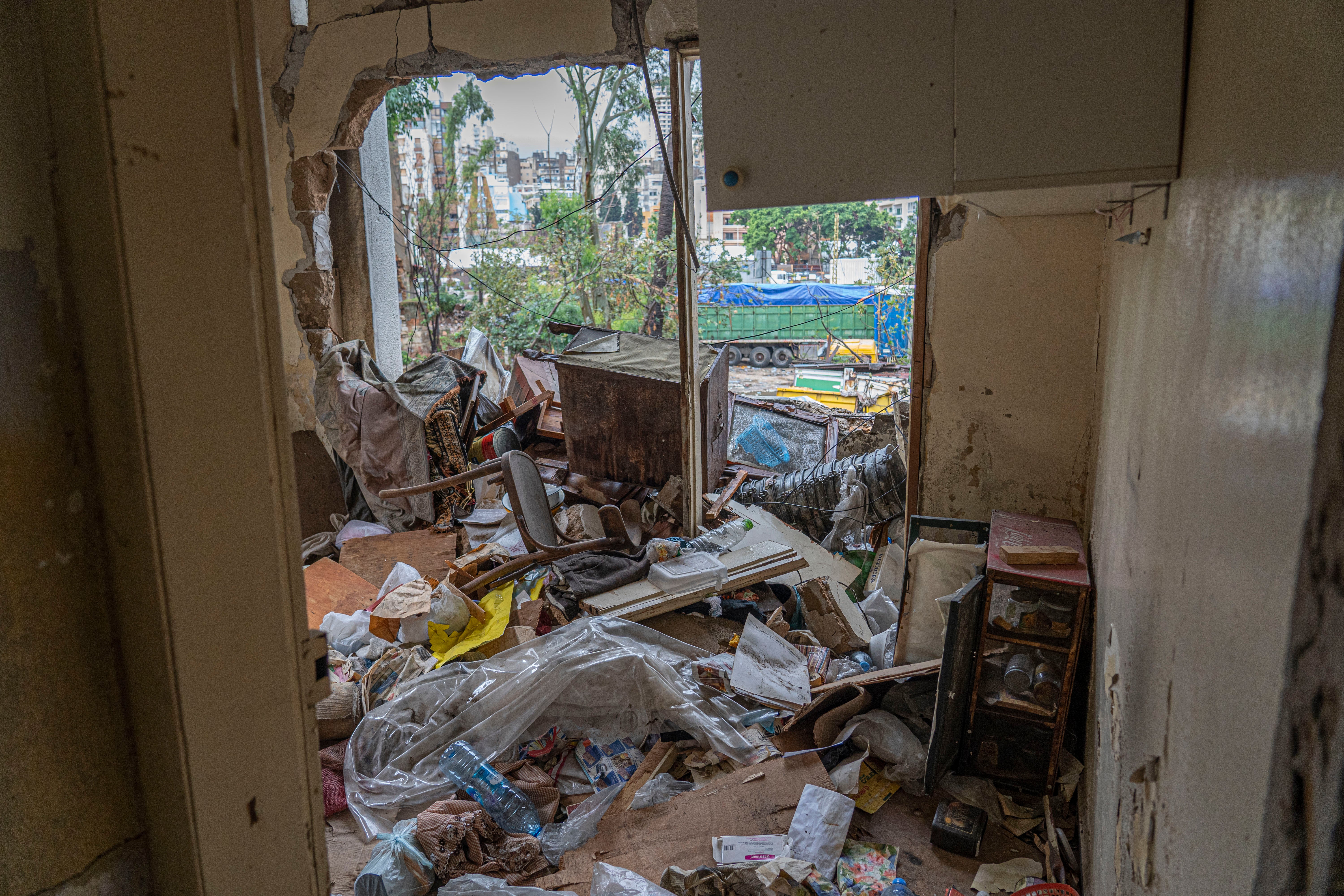 A scene of destruction after the Beirut explosion in August 2020