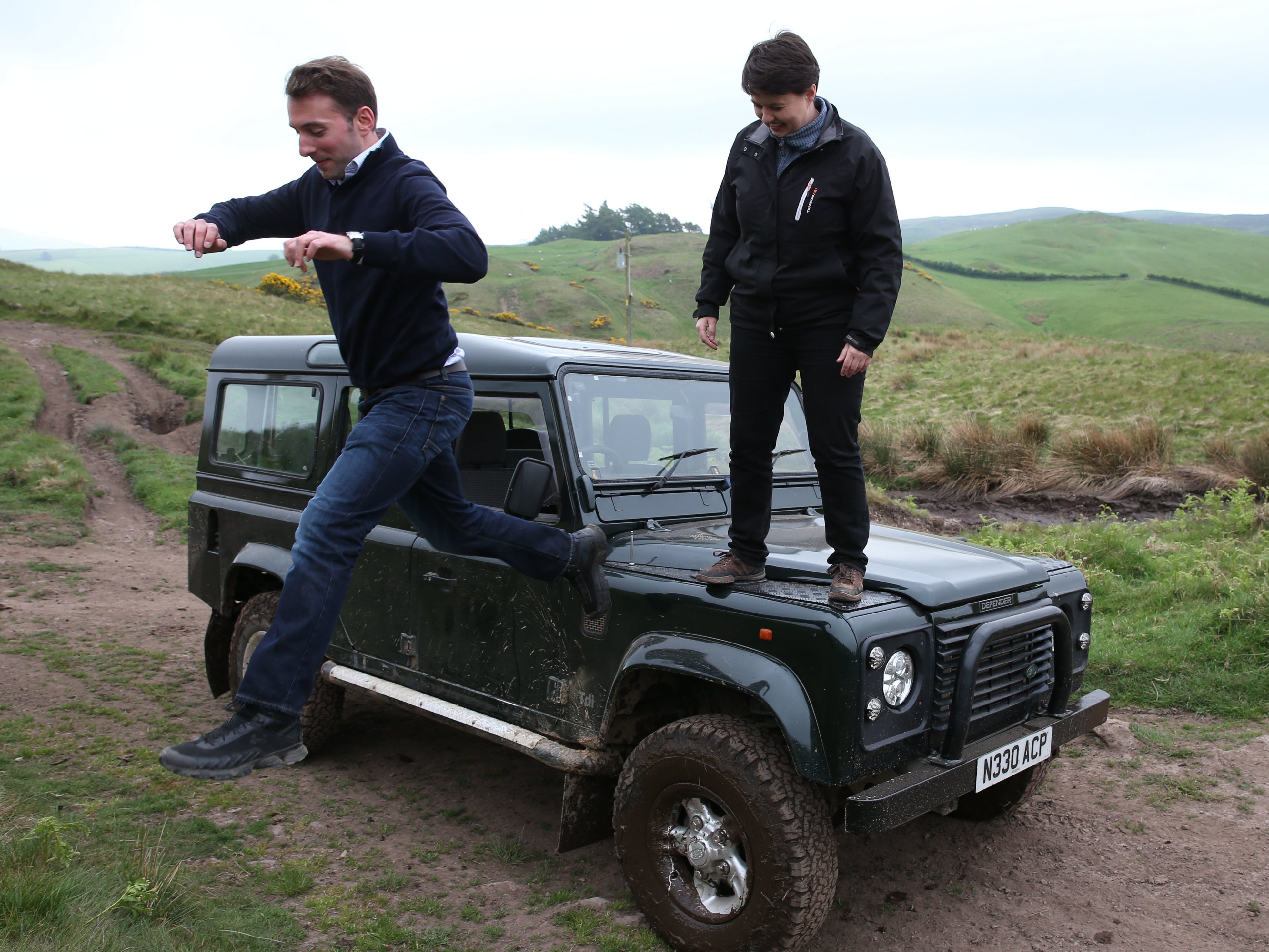 Former union unit chief Luke Graham with ex-Scottish Tory leader Ruth Davidson