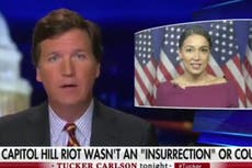 Tucker Carlson attacks AOC for ‘narcissism’ after she described Capitol riot fears