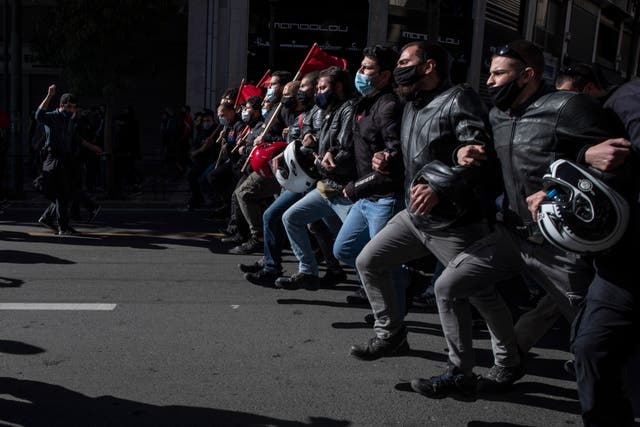 APTOPIX Greece Students Protest