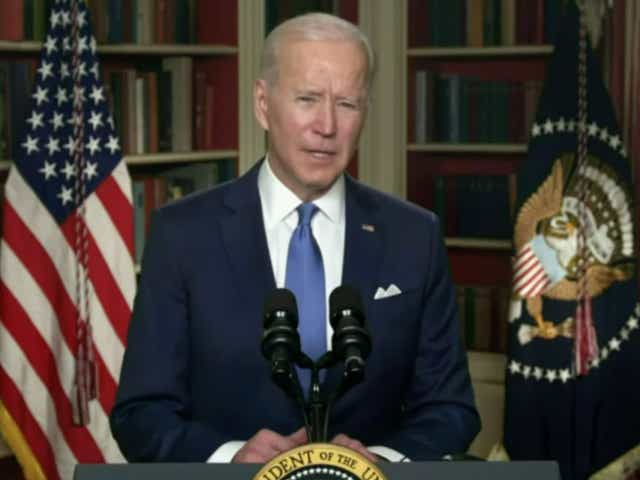 <p>President Joe Biden speaking during the National Prayer Breakfast on 4 February 2021</p>