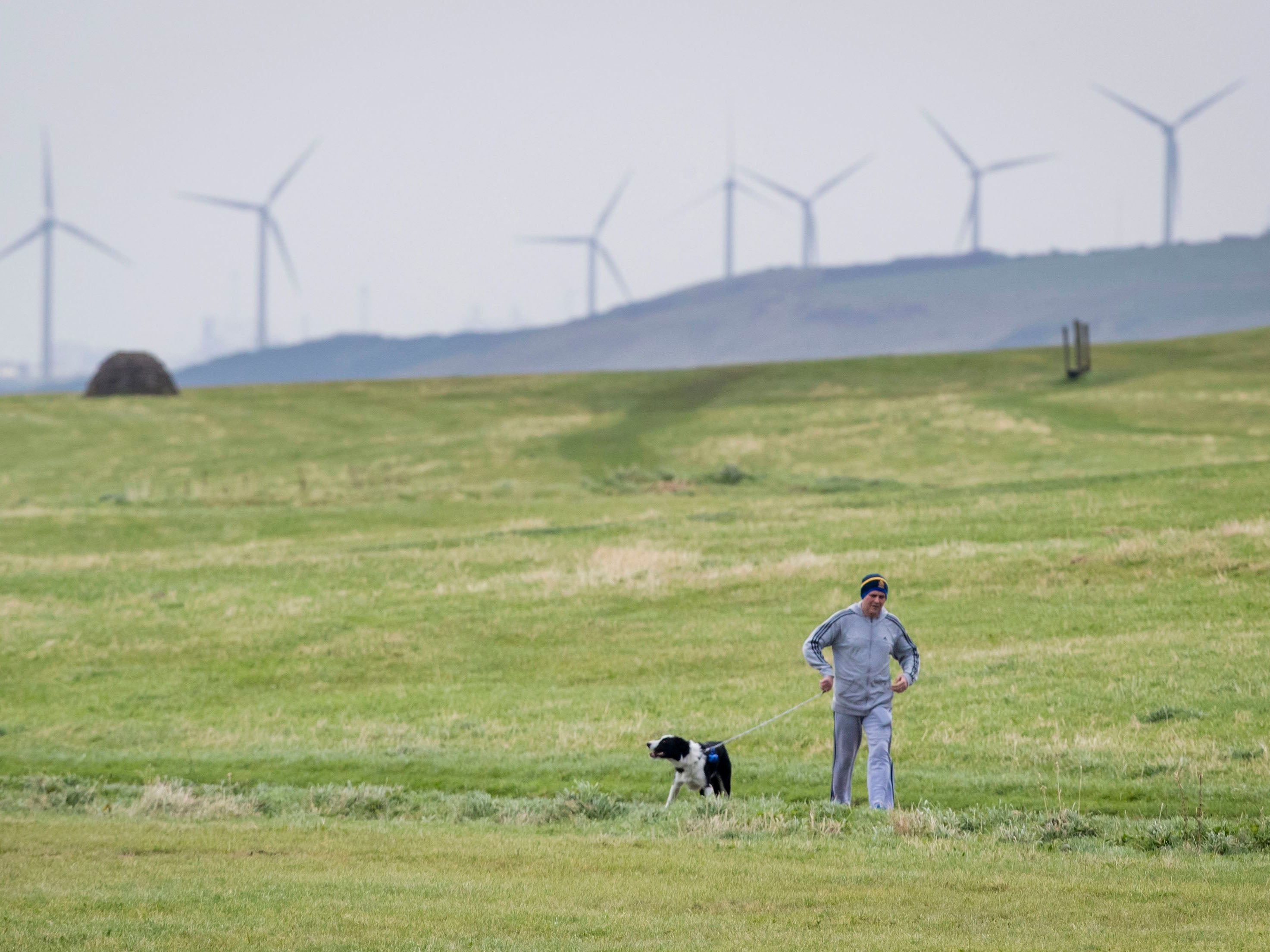 Wind turbines in Cumbria, where a new mine is unlikely be given the go-ahead