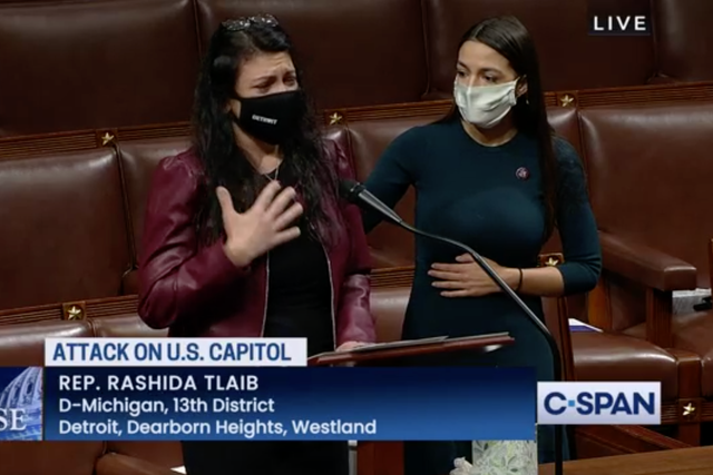 <p>AOC comforts weeping Rashida Tlaib as she recounts ‘trauma’ of death threats in Capitol riot testimony</p>