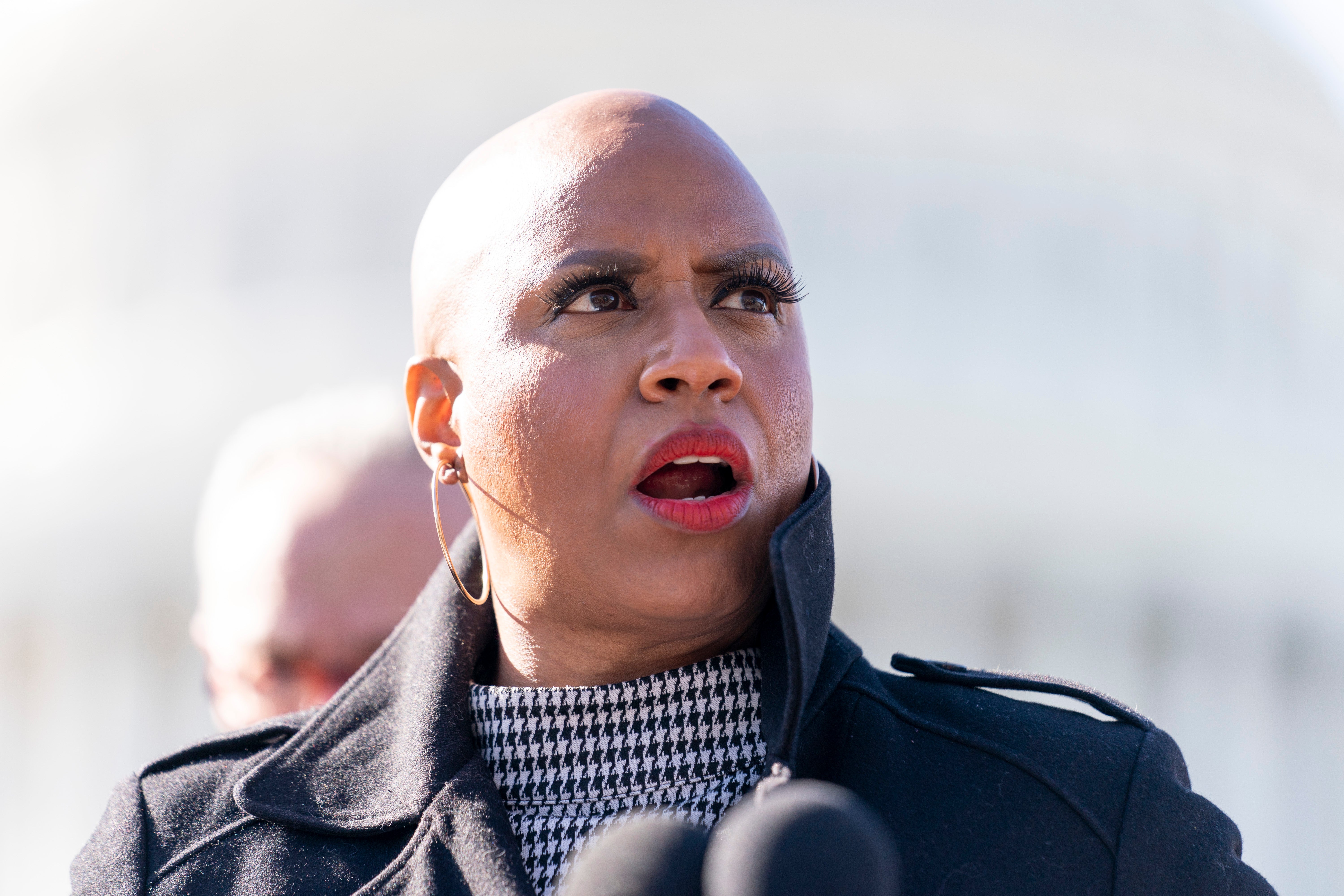 File image: Ayanna Pressley and Cory Booker believe the baby bond bill would help close the racial wealth gap