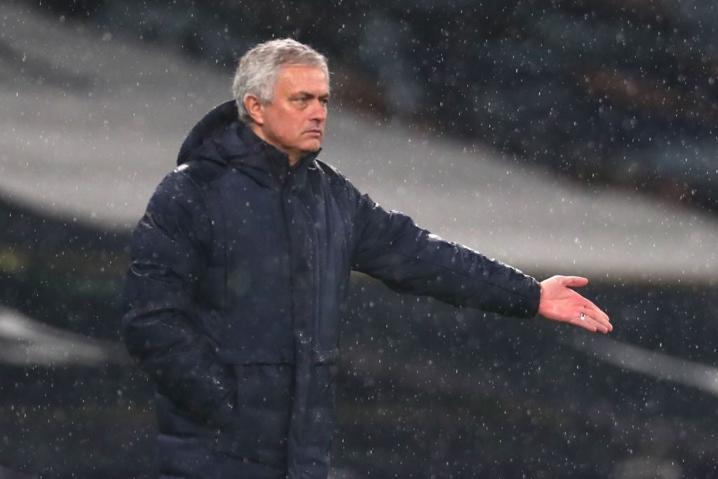 Jose Mourinho gestures during defeat to Chelsea