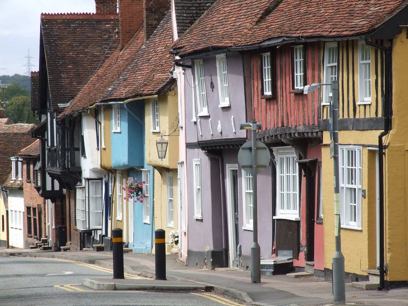 The ice cream-coloured houses of Castle Street