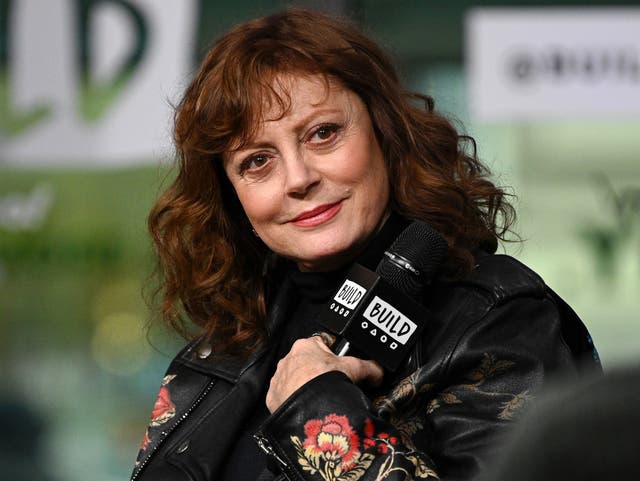 <p>Susan Sarandon was arrested while protesting for restaurant workers to receive the minimum wage. </p>