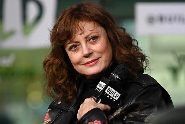 <p>Susan Sarandon was arrested while protesting for restaurant workers to receive the minimum wage. </p>