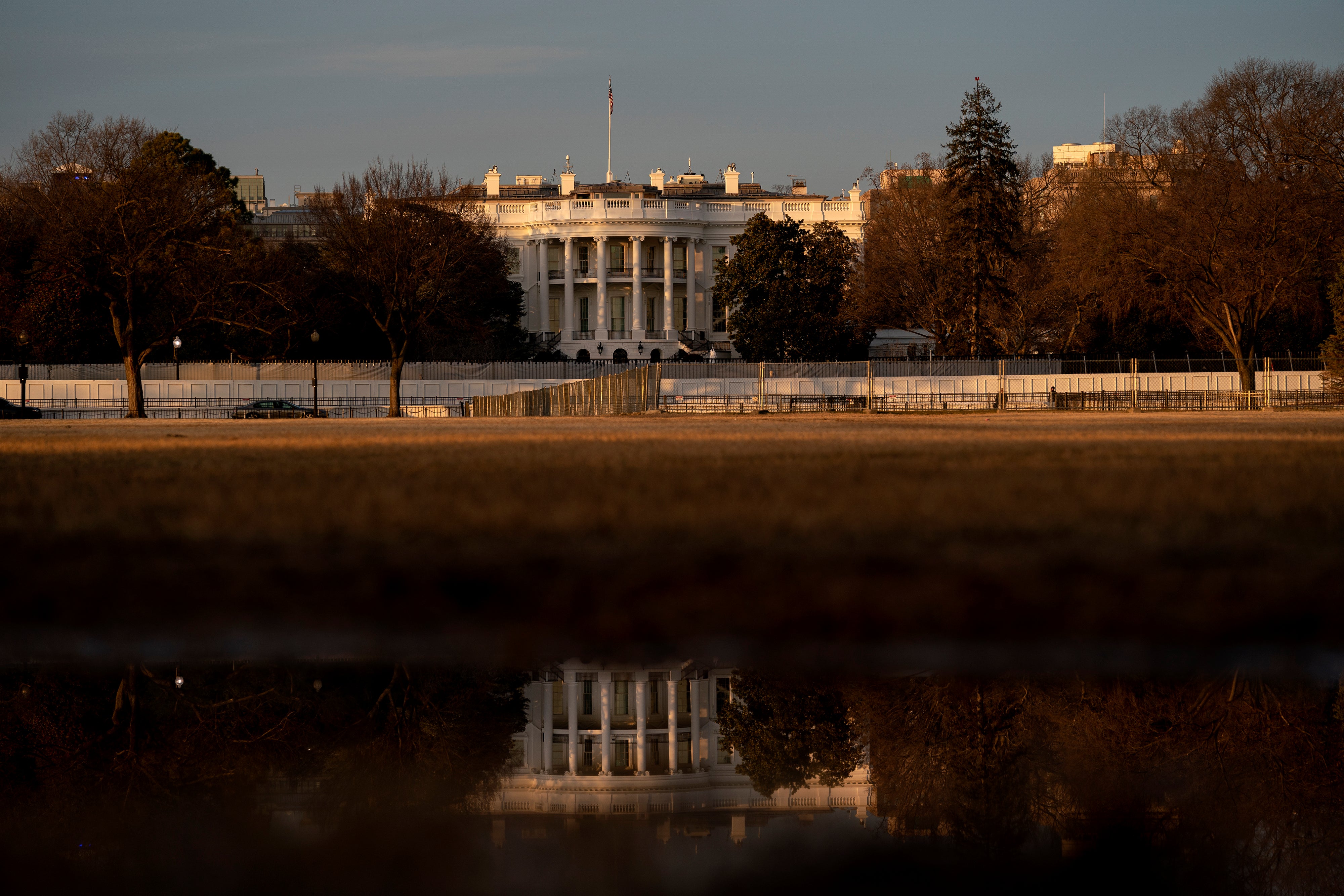 The White House now sits behind layers of fencing following the storming of the US Capitol on 6 January