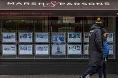 UK house prices fall in January as property market runs out of steam