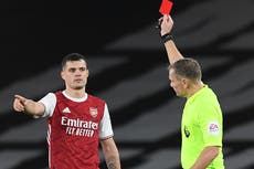 Mikel Arteta reveals Granit Xhaka feared abuse by Arsenal fans following red card in December