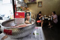 Myanmar restaurant in Bangkok promotes anti-coup activity