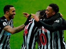 Joe Willock scores on debut as 10-man Newcastle cling on to chaotic victory against Southampton