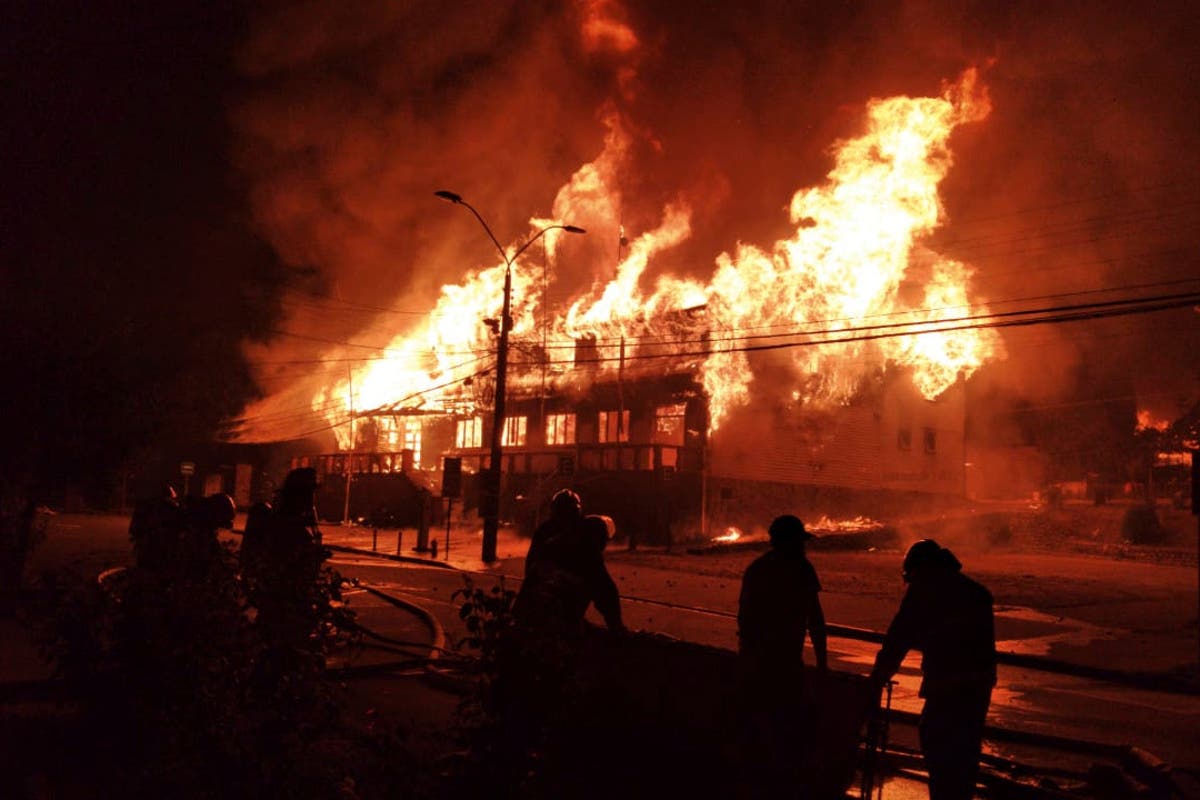 Police shooting sets off fiery protests in southern Chile