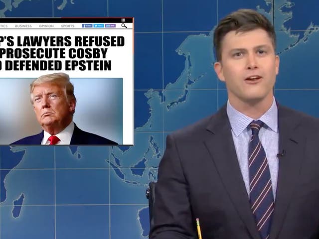 <p>SNL’s Colin Jost urges Donald Trump to attend his own impeachment trial on Weekend Update</p>