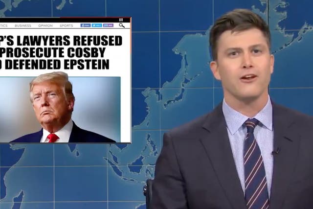 <p>SNL’s Colin Jost urges Donald Trump to attend his own impeachment trial on Weekend Update</p>